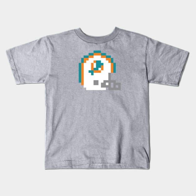 8 Bit Miami Dolphins Helmet Kids T-Shirt by N8I